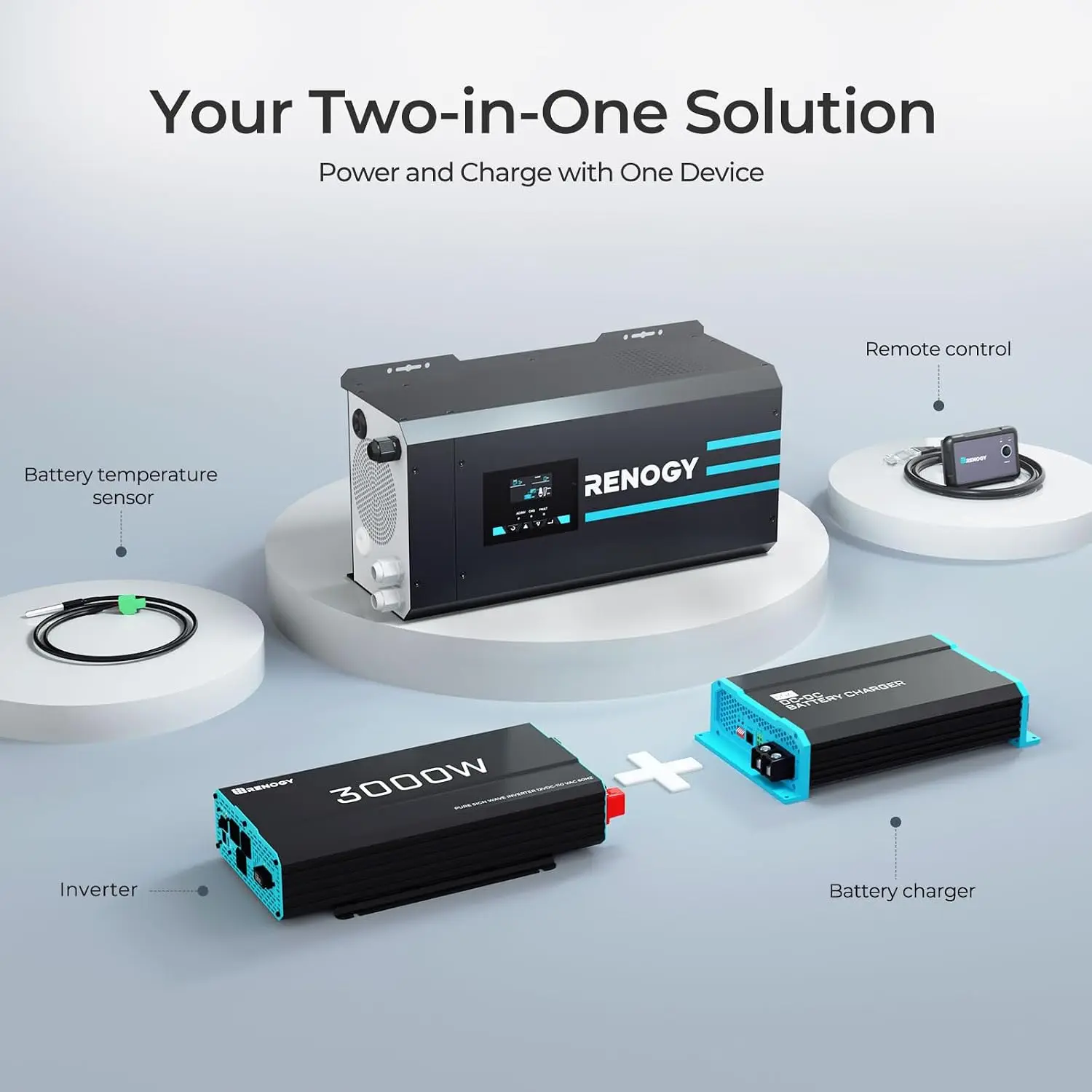 Renogy 3000W Reiner Sinus-Wech – Rv Pure Sine Inverter Charger 3000W 12V Bewertung und Preis